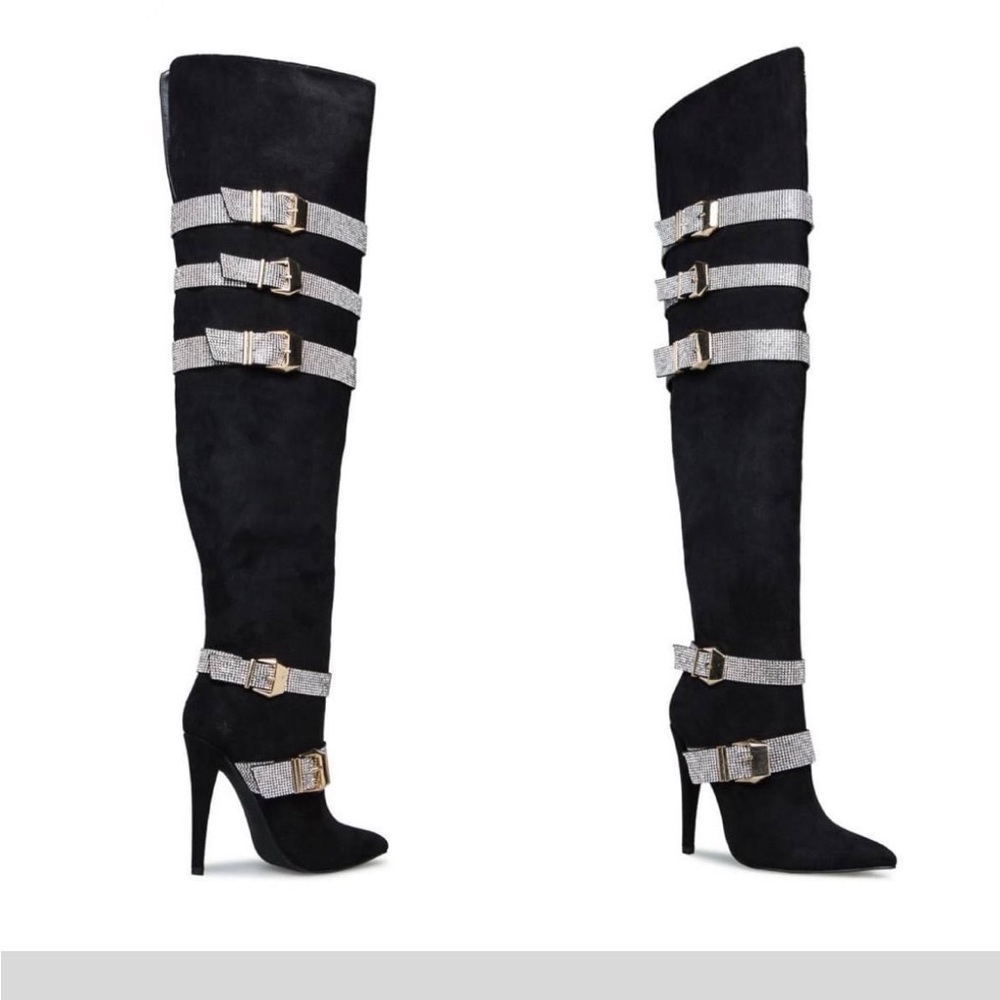 Classy and Sexy Over the Knee Stoned Out Boots